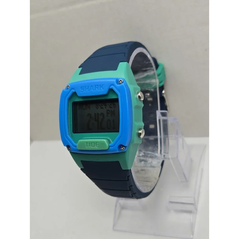 Freestyle Shark Classic Tide Digital Surf Watch Navy Green 100M 40mm New Battery